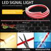 240cm LED Hood Light Strip Hood LED Light Strip With Amber Turn Signal Lights Waterproof Flexible White Dynamic Scan Start Up