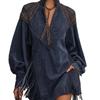 2025 European & American V-Neck Tassel Embroidery Dress for Women