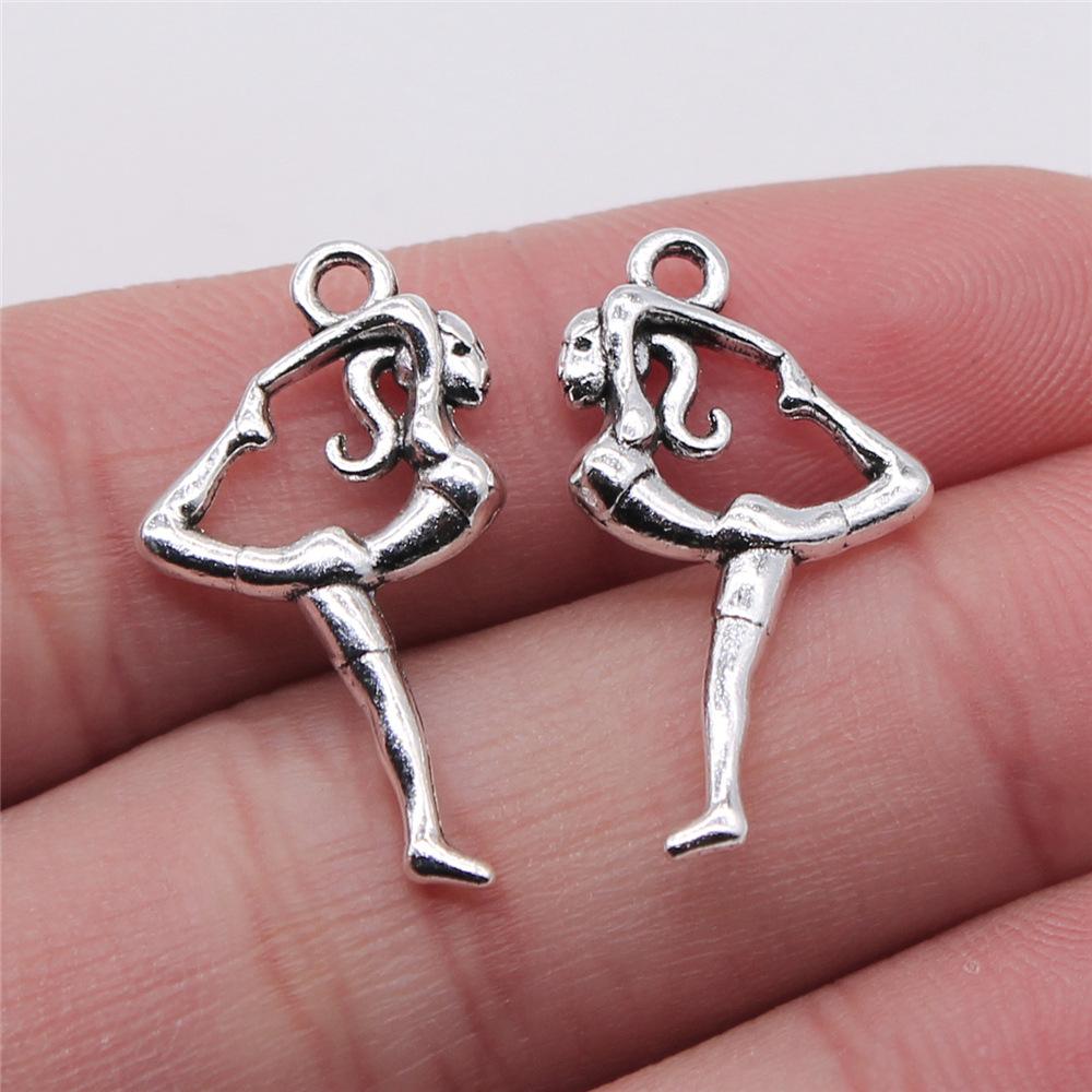 20pcs Charms Dance Antique Silver Color Dance Skirt Charms Jewelry Findings DIY Ballet Dance Charms Wholesale