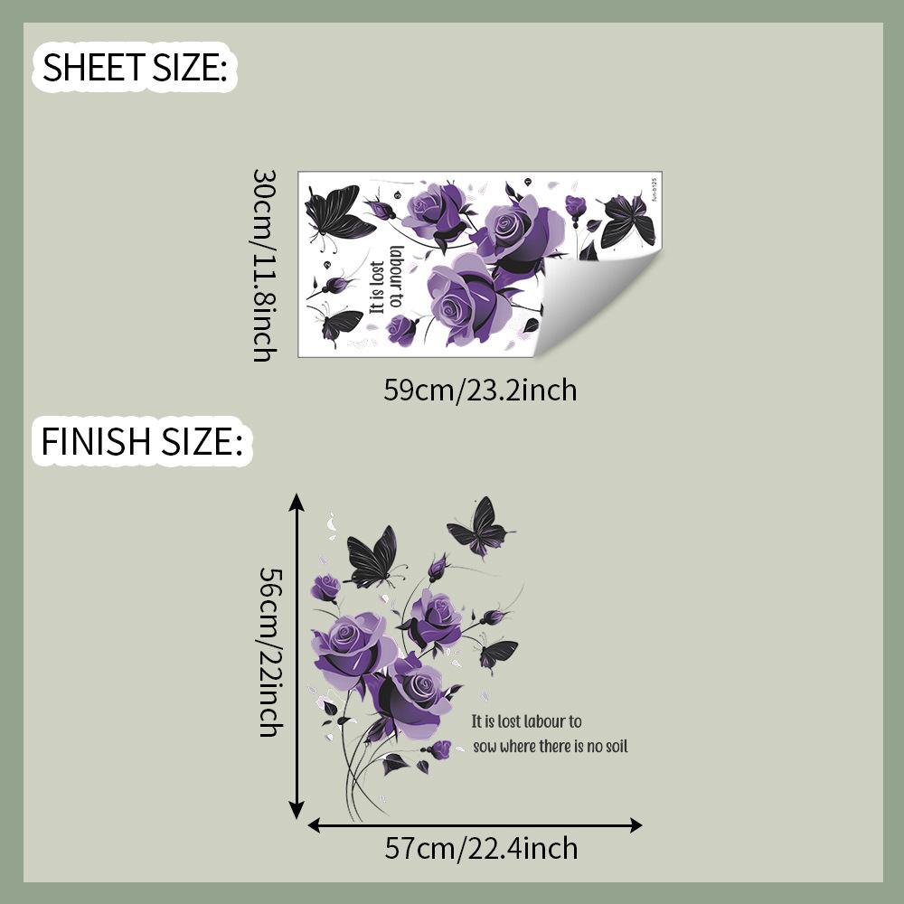 Розовые английские слоганы Настенные наклейки для спальни гостиной Домашняя настенная фоновая декорация 30x60cm