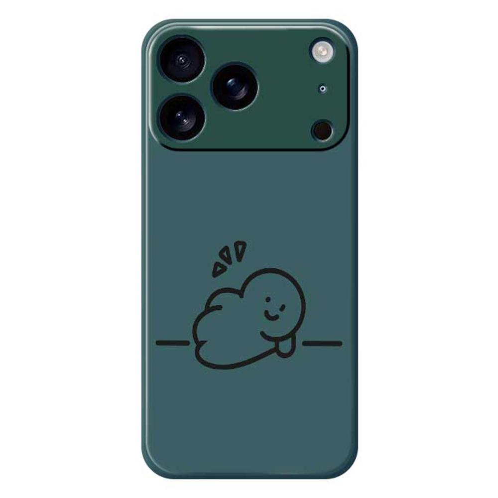 For iPhone 17 Pro Max Case Stick Figure Pattern Printing Straight Edge TPU Phone Back Cover