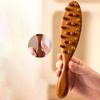 Head Scalp Meridian Comb Natural Sandalwood Long Handle Body Comb Multifunction Insert Teeth Wooden Massage Comb 22 Nails
