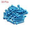 20/30/50pcs M5/M6x30mm Bolts Screws Aluminum Alloy Universal Motorcycle Car Hexagon Socket Fastener Bolts Screws