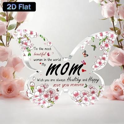 2D Flat, Acrylic Gift for Mother's Day, Suitable for Living Room,Room Decoration,Home Decoration,for Indoor/outdoor Use, No Electricity Required