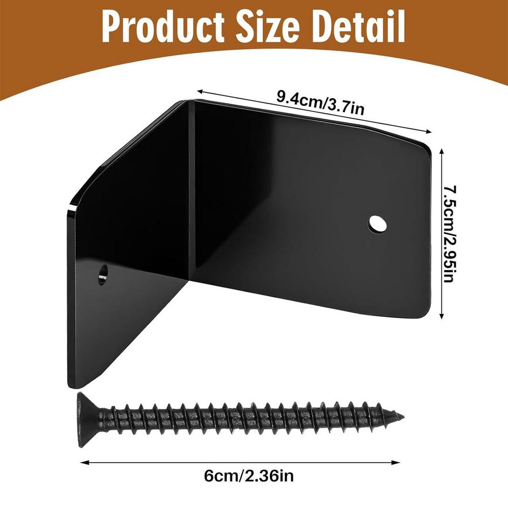 Rafter Ties Steel Joist Ties Clip Hardware 12 Pieces Wood Joist Hangers Black Roofing Connectors Hardware For Pergola Shed