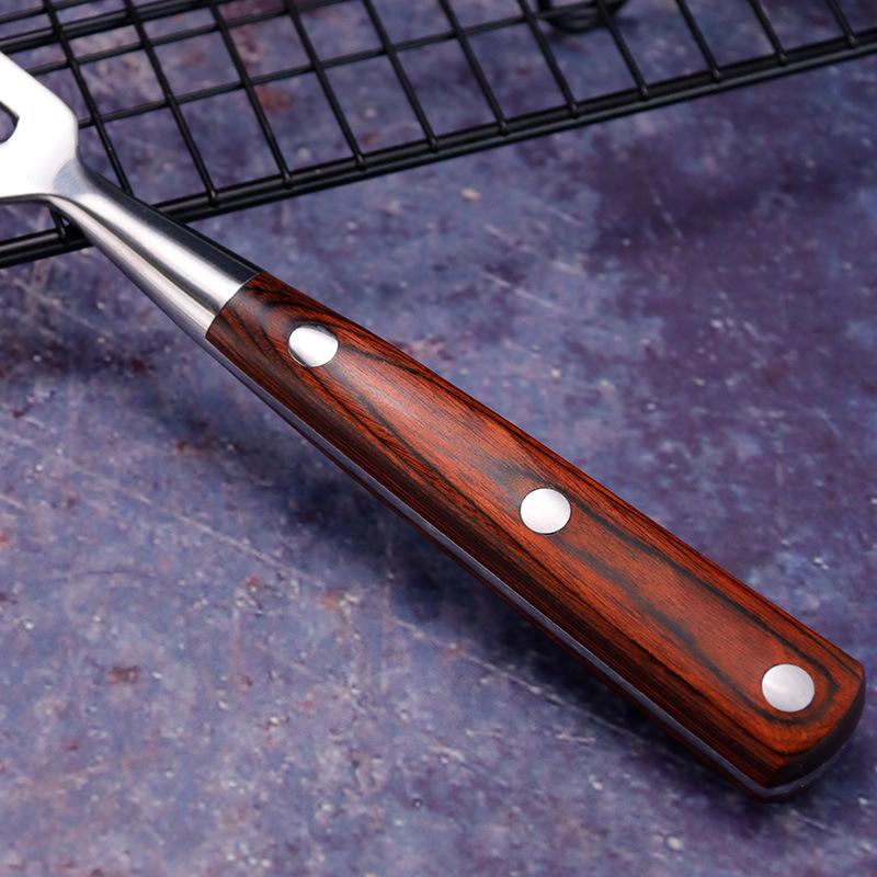 FINDKING 2 Pcs 8 Inch Fork And 7.5 Inch Carving Knife Stainless Steel Forged Carving Fork Kitchen Roast Grilling BBQ Barbecue
