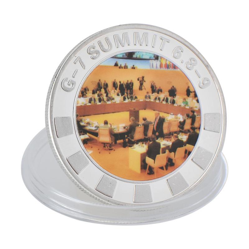 Silver G7 Summit Commemorative Coin Commemorative Medal Collection Metal Crafts Badge War Memorial Collection