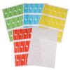 30Pcs/Sheet Self-Adhesive Cable Sticker Waterproof Identification Colorful Tags
