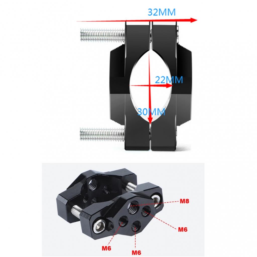 Handlebar Bracket Adaptor Accessories Black Bumper