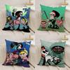 B-Billy & Mandy'sAdventure Cushion Cover Silky Short Plush Double-Sided Printed Pillow Case for Sofa All Seasons Home Decor Gift