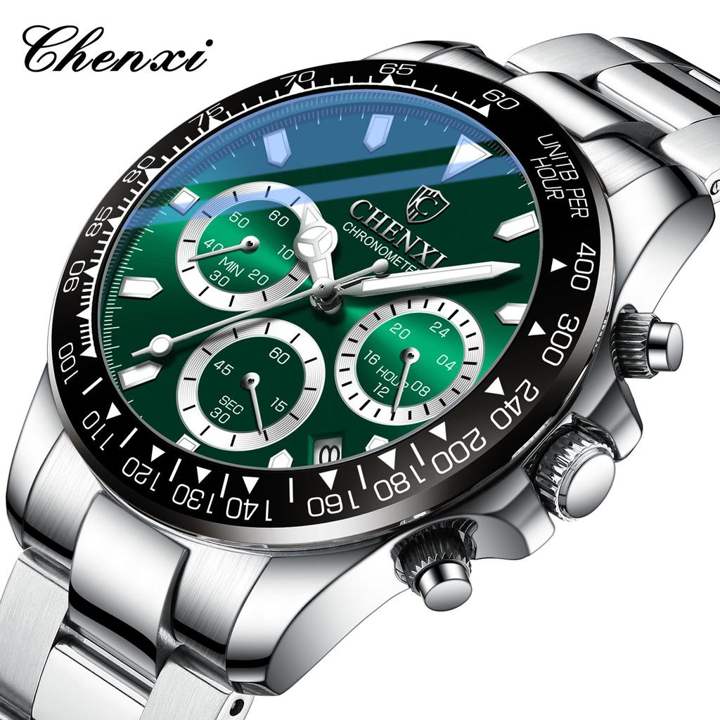 Men Watch Steel Luminous Watches Men's Army Military Quartz Wristwatch Chronograph Male Clock Relogio Masculino