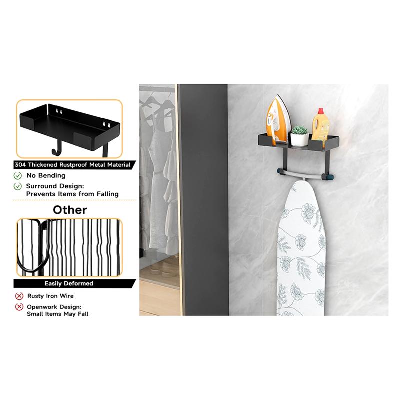 Ironing Board Holder Wall Mount, Ironing Board Hanger Wall Mount Ironing Board Storage, Iron Board Wall Mount For Rooms