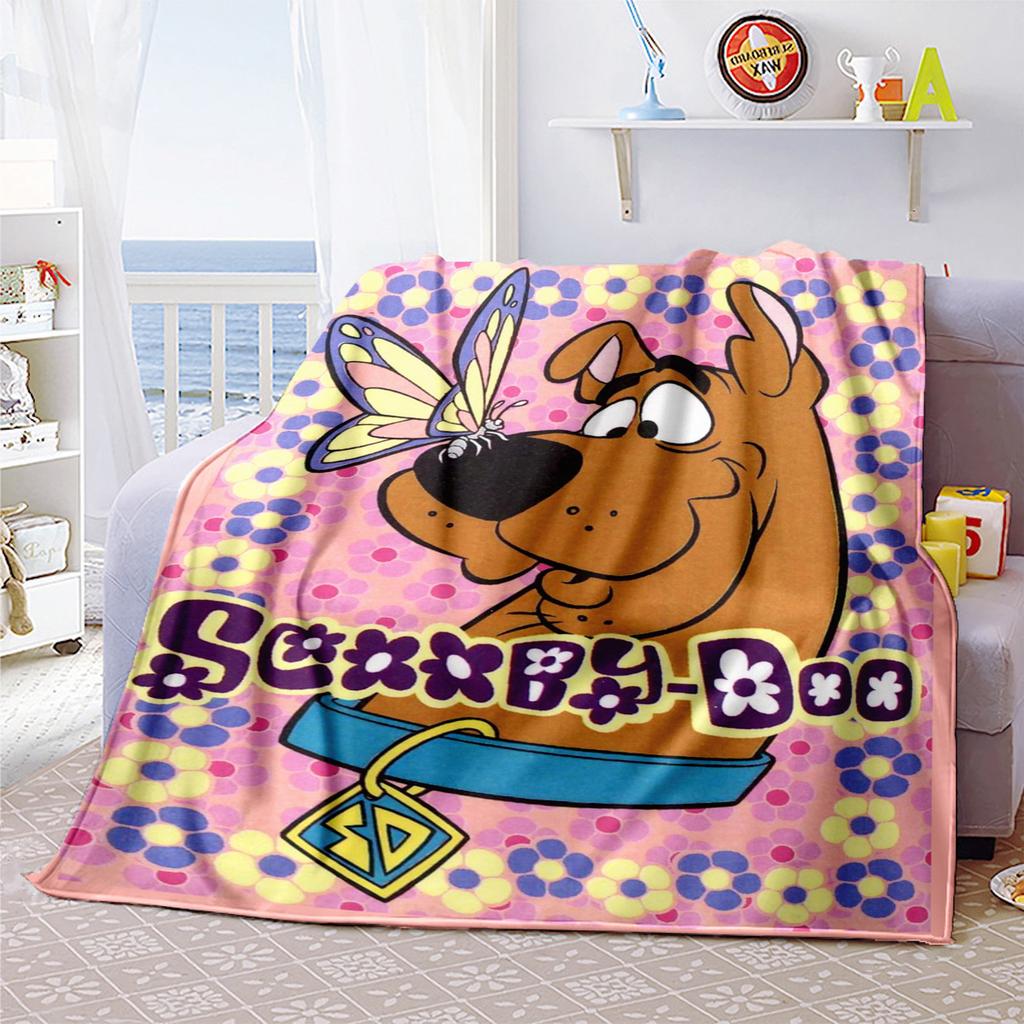 Scoobydoo Love Plush Blanket Soft Comfortable All Seasons Suitable Sofa Office Nap Travel Festive Gift