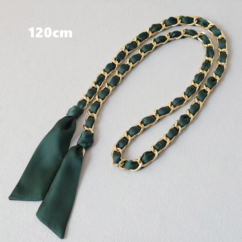 New Fashion Spring Woman Handbag Accessory Chains Detachable Long Cross Body Solid Cute Silk Strap Women Luxury Chain Bag Handles