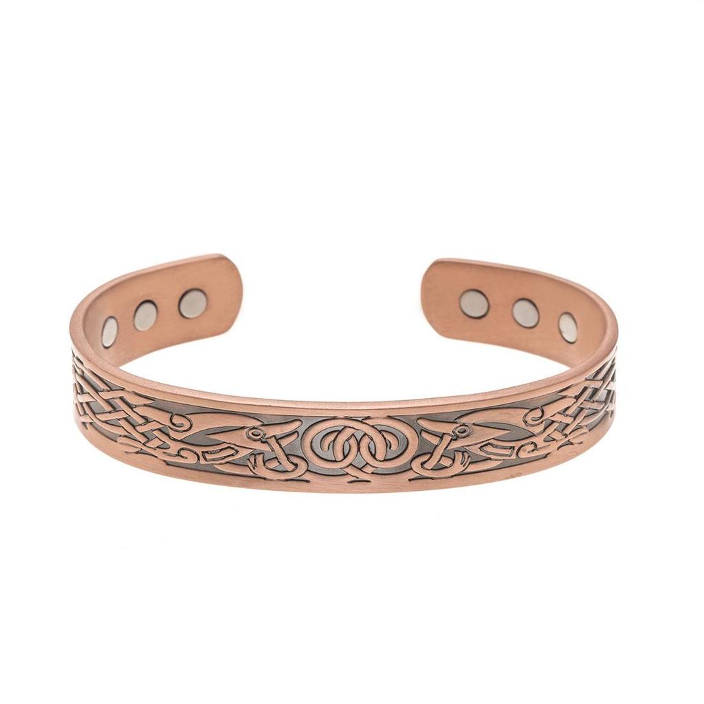European & American Retro Red Copper Magnetic Bracelet