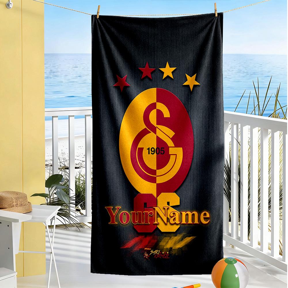 Galatasaray Customized Name Beach Towel Super Soft Absorbent Portable For Swimmingbeachcamping Travel Beach Accessoriesgym