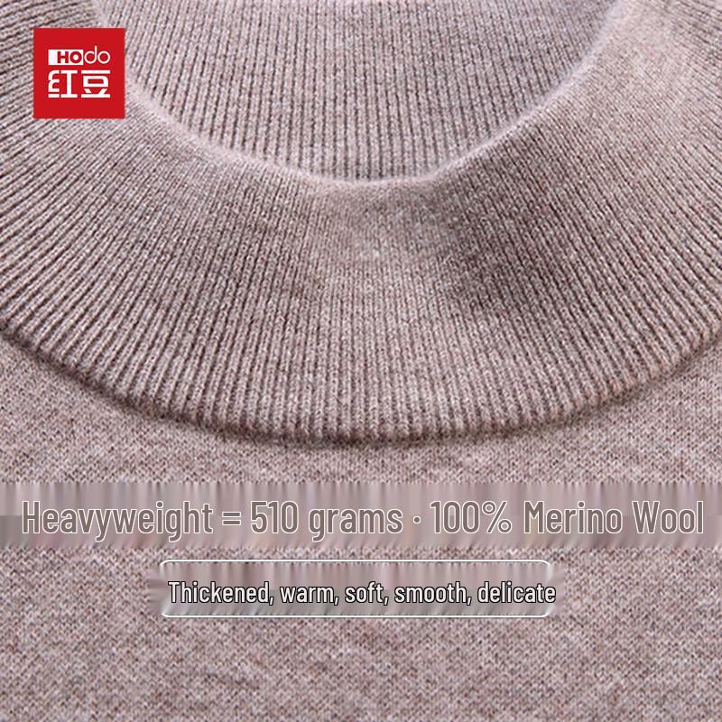 Herrenpullover 100% reine Wolle Dick Rundhalsausschnitt