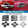 Car Decoration Door Handle Cover For Suzuki Swift 2005-2017 Glossy Black Carbon Fiber Car Trim Sticker Styling Accessories