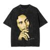 Bob Marley Legend Portrait Face Washed T Shirt Reggae Music Men Women Vintage Hip Hop Tshirt Cotton Casual Short Sleeve Tshirts