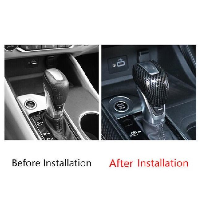 For Nissan Sentra Sylphy - Carbon Fiber Gear Shift Knob Head Cover Trim