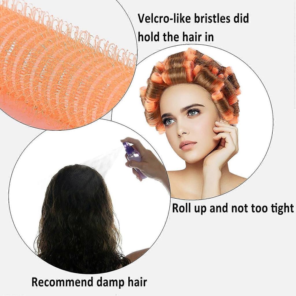 Small Size Hair Roller-Self Grip Hair Curler Mini Sized Hairdressing Tools, Salon Curly Style for Short Hair, Pack of 36 Small 0.6 Inch (Orange),2024