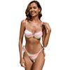 Colorblock Lace-Up Bikini Women's Sexy Backless Triangle Swimsuit