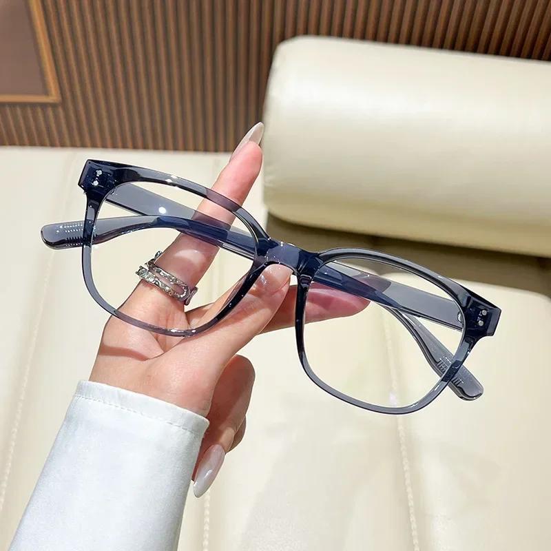 

Large Spectacle Frame Frame Anti Blue Light Eyeglasses Ultra Light Lightweight TR90 TR90 Womens Fashionable High-end Prescription Glasses Computer