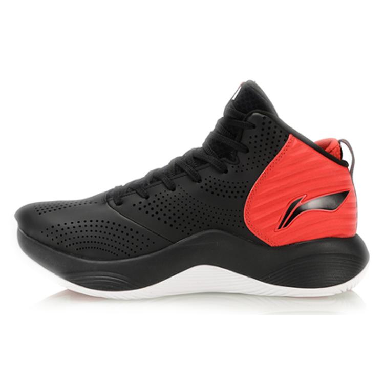 

New LiNing Magic Cloud Coverage Support High Top Basketball Shoes Men s Black Red Fleece Lined ABPP039-3 39.5