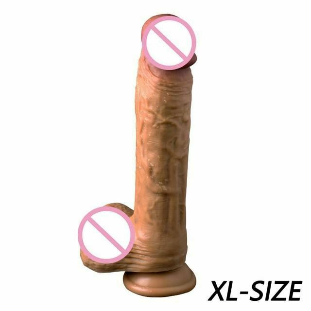 Realistic Dildos Super Soft Realistic Penis Dildo Suction Cup Dong Small / Medium Large