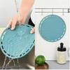 1PCS Nordic Style Round Silicone Trivet, High Temperature Resistant Anti-Scald Pot Mat, Multi-use Table Mat & Coaster