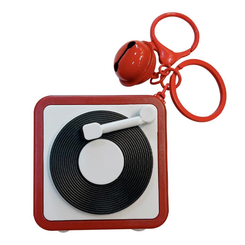 Retro Gramophone Keychain: Mini Recordable Music Box and Fun Pendant Gift