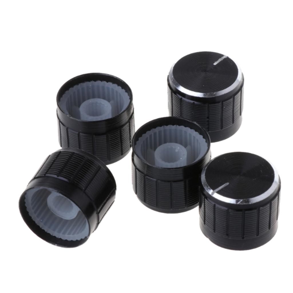 10Pcs Electronic Control Potentiometer Knob 6mm Shaft Hole Volumes Control Knob Aluminum Alloy Electric Guitar Knobs