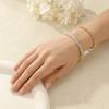 Cloisonne Enamel Enamel Dropped Glaze Bangle Flower Oil Drop Bracelet  Women's Gift