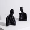 European Style Ceramic Figure Sculpture Handicraft Black and White Human Body Ornaments Abstract Art Living Room Office Ornament