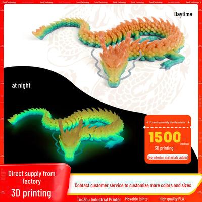 "Handcrafted 3D Printed Crystal Dragon Ornaments - Chinese Dragon & Dragon Egg Toys"