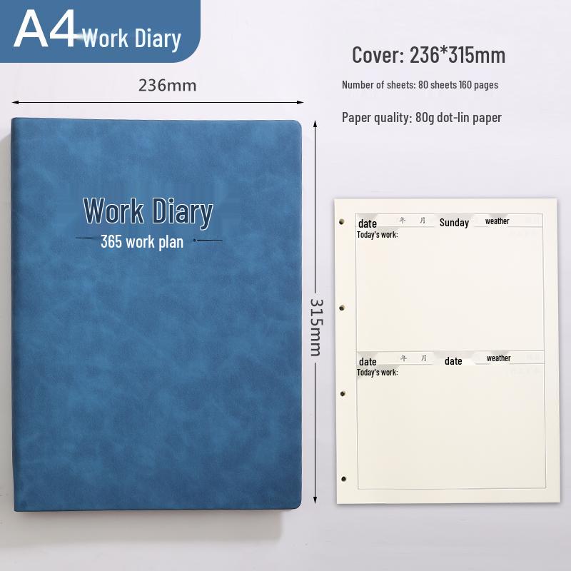 A4 Work Log & Meeting Minutes Book with Custom Printing for Office or Construction Use