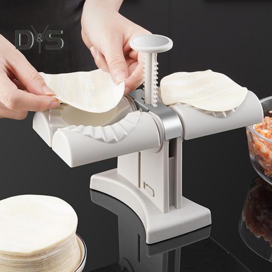 Dumpling Maker Hand Press Rustproof Non Stick Labor Saving Reusable Baking Accessories Plastic Double Head Ravioli Mold