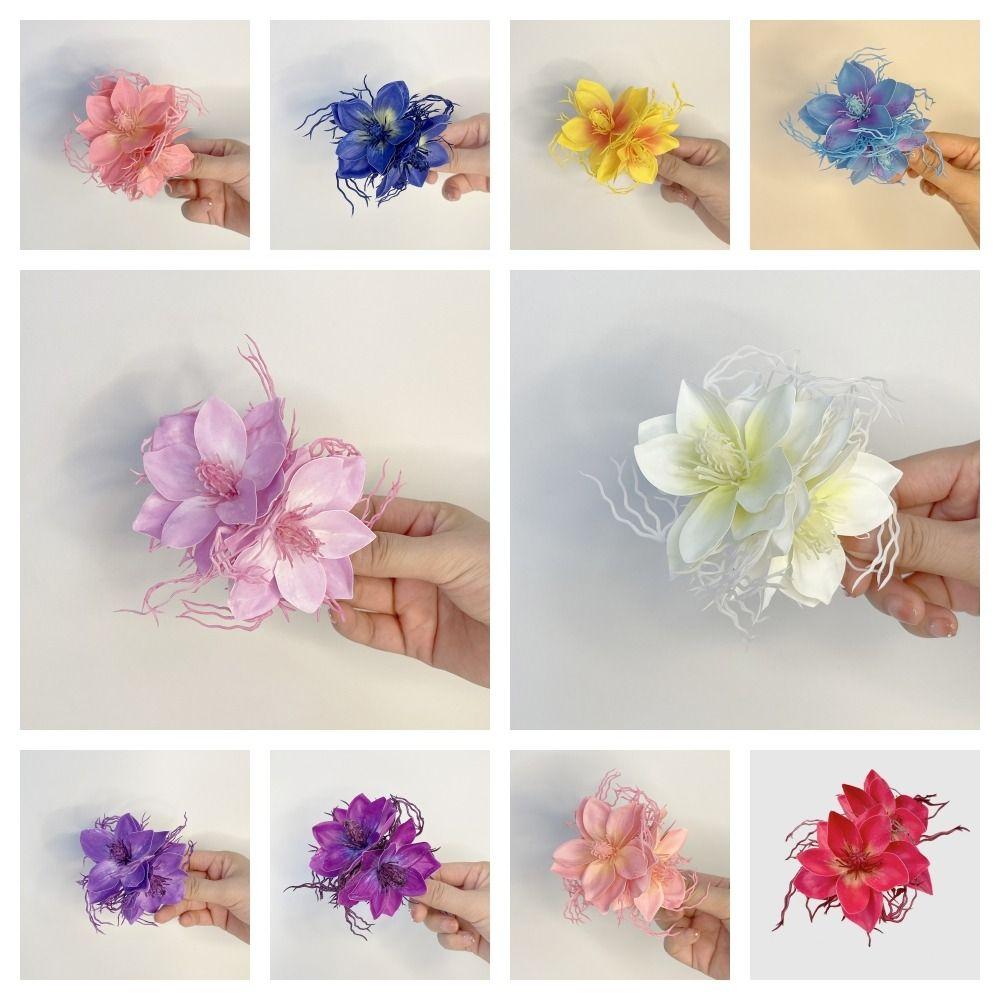 Süßer Floraler Entenschnabelclip Elegante Haaraccessoires Temperament Süße Spangen Party