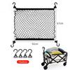 Camping Trolley Net Bag Garden Trolley Fixed Net Outdoor Elastic Storage Net Camping Car Mesh Bag Hanging Storage Network