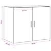 Wall Cabinet Reclaimed Wood 80 X 42.5 X 64 Cm Engineered Wood