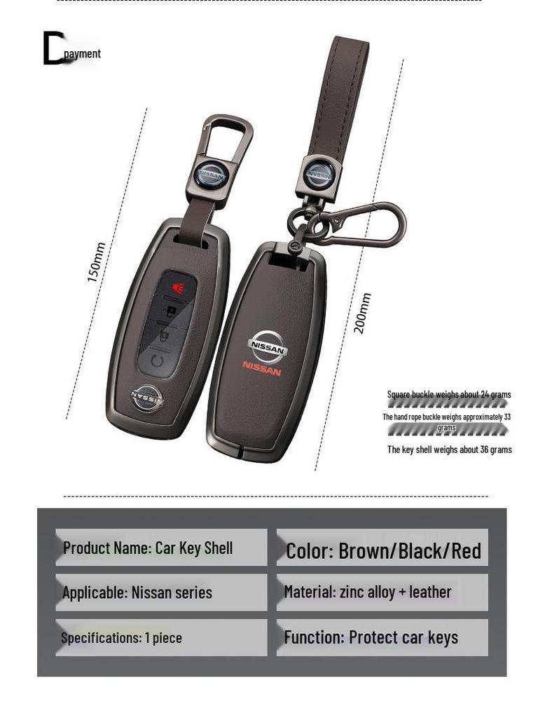 Nissan Key Covers: Fits Sylphy, Teana, Qashqai, X-Trail (14th Gen), Classic Tiida, Kicks, Murano