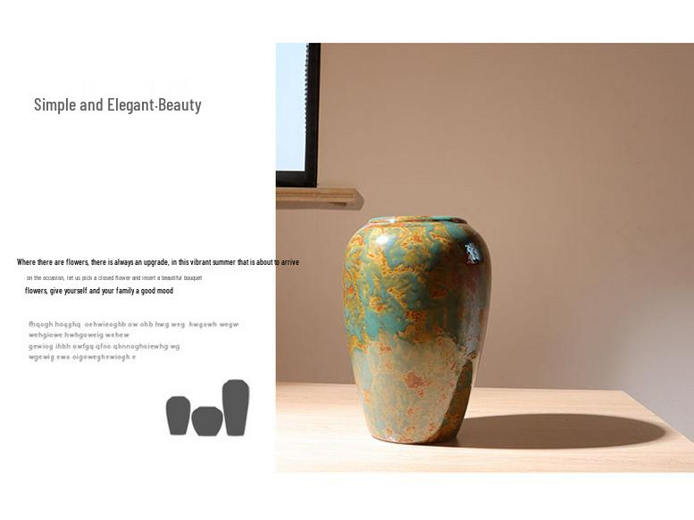 Nowoczesny Minimalistyczny Ceramiczny Wazon na Kwiaty - Styl Malarski Olejny Ornament Dekoracji Domu