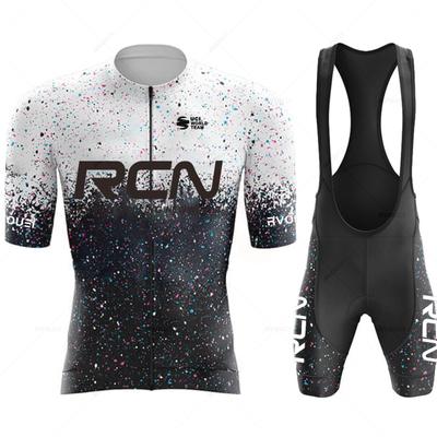 Zestaw Odzieży Sportowej Drużynowej Koszulka Rowerowa Letnia Odzież Rowerowa Ubrania na Rower MTB Uniform Maillot Ropa Ciclismo Męski Garnitur Rowerowy