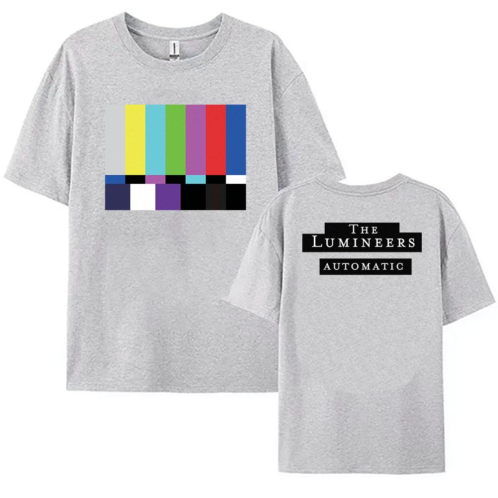 Automatic Album Tee The Lumineers Rock Band Tshirts Short Sleeve Cotton Fashion T-shirt Loose Casual Women Men Clothes Print Top