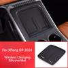 For XPeng G9 2024 2025 Car Wireless Charging Silicone Mat Dustproof Non Slip Charging Panel Protector Interior Accessories