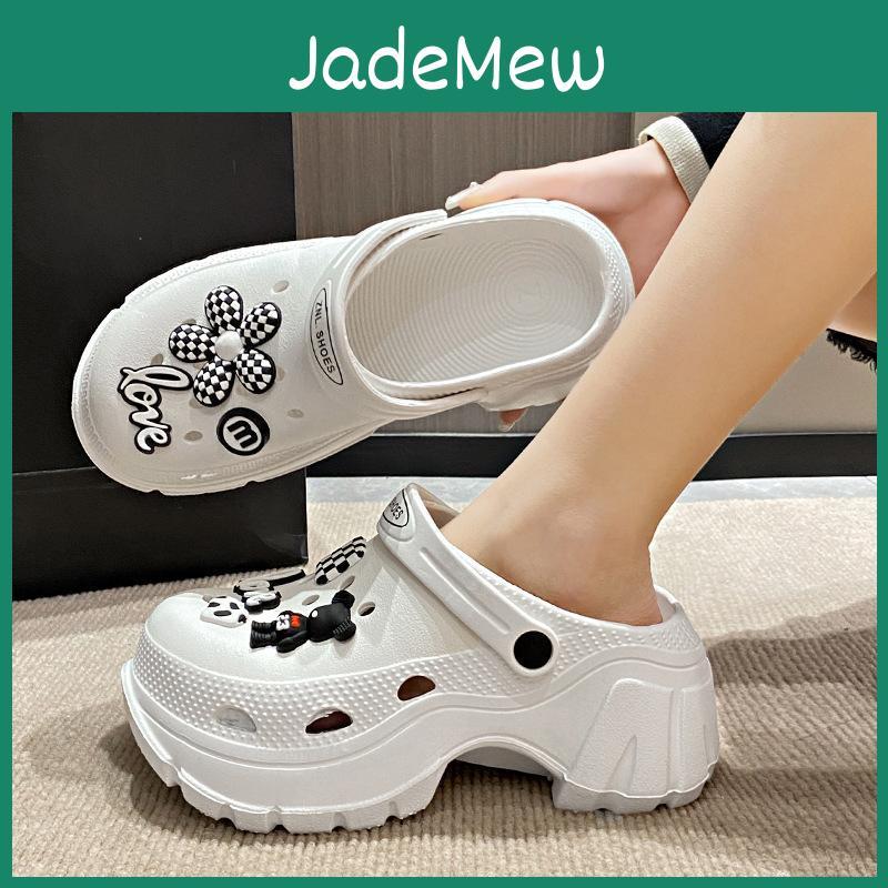 Outer Shoes Summer Women Cave Wear Cute Sandals Thick Bottom Heightened Nonslip Beach Nurse Slippers