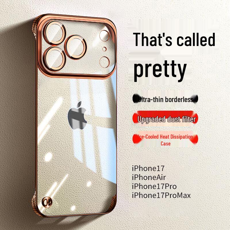 Electroplated Borderless Transparent Heat-Dissipating Phone Case for iPhone