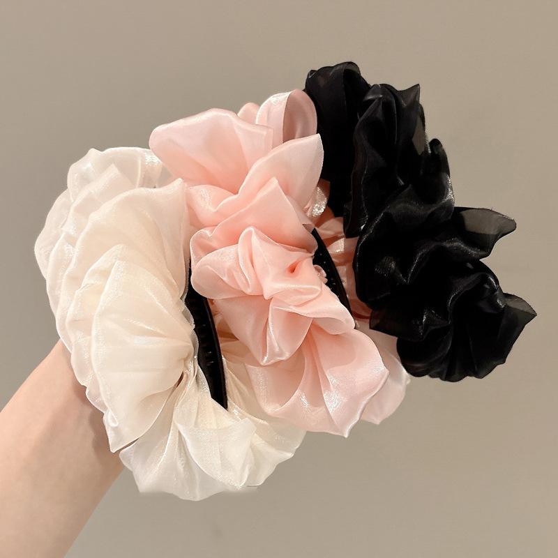 Pleated Bow Hair Clip Girl Hair Clip Hair Clip Hair Clip Artifact Ponytail Clip High-Grade Banana Clip