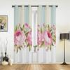 Blühende Blumen und Streifen Fenstervorhänge für Wohnzimmer, luxuriöse Schlafzimmerdekoration, Vorhänge, Küchenfensterbehandlungen, Vorhänge