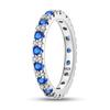 Original 925 Silver Ring Sparking Blue Zircon Rings For Women Girls Jewelry Birthday Anniversary Gifts